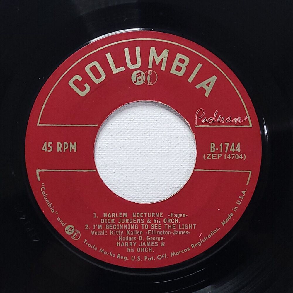 Dick Jurgens / Harry James 45 EP Record Dance The Fox Trot Vol. 1 VG+ Jazz